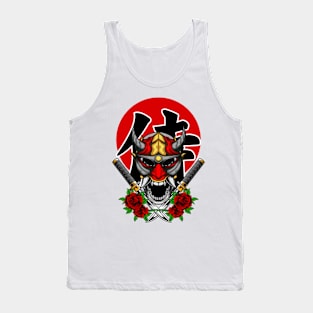 Silver Red Hannya Mask Tank Top